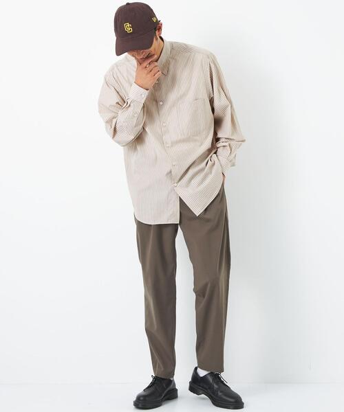 green label relaxing(グリーンレーベルリラクシング)の「C/LYC ストライプ柄 ジャストルーズ シャツ(シャツ/ブラウス・メンズ・ライトブルー/レッド/ベージュ・XL/M/S/L)」の20枚目の写真