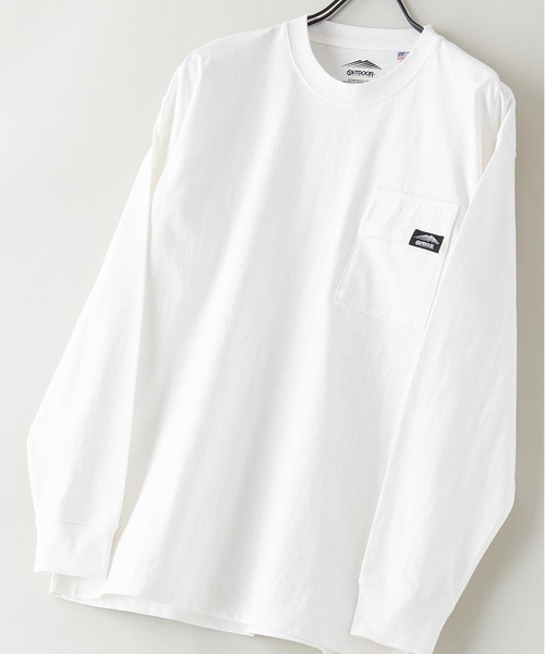 OUTDOOR PRODUCTS APPAREL(アウトドアプロダクツアパレル)の「【OUTDOOR PRODUCTS/アウトドアプロダクツ】USAコットン フラップポケットロンT ヘビーウェイトロンT(Tシャツ/カットソー・メンズ・カーキ/ベージュ/ブラック/ホワイト・MEDIUM/LARGE/X-LARGE/SMALL)」の2枚目の写真