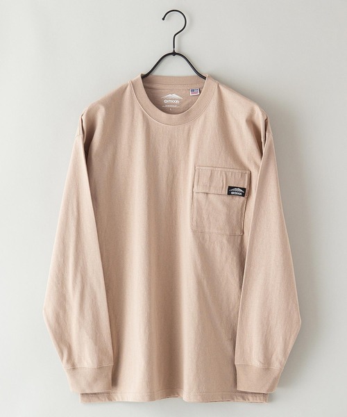 OUTDOOR PRODUCTS APPAREL(アウトドアプロダクツアパレル)の「【OUTDOOR PRODUCTS/アウトドアプロダクツ】USAコットン フラップポケットロンT ヘビーウェイトロンT(Tシャツ/カットソー・メンズ・カーキ/ベージュ/ブラック/ホワイト・MEDIUM/LARGE/X-LARGE/SMALL)」の8枚目の写真