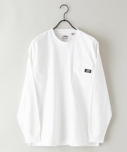 OUTDOOR PRODUCTS APPAREL(アウトドアプロダクツアパレル)の「【OUTDOOR PRODUCTS/アウトドアプロダクツ】USAコットン フラップポケットロンT ヘビーウェイトロンT(Tシャツ/カットソー・メンズ・カーキ/ベージュ/ブラック/ホワイト・MEDIUM/LARGE/X-LARGE/SMALL)」の5枚目の写真