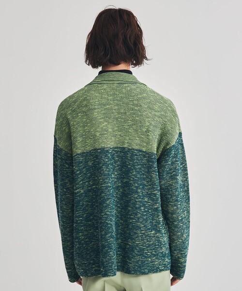 LiNoH（リノー）の「SLAB YARN KNIT JACKET（カーディガン/ボレロ・メンズ・グリーン・FREE）」の7枚目の写真