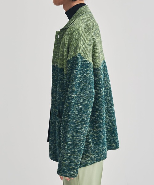 LiNoH（リノー）の「SLAB YARN KNIT JACKET（カーディガン/ボレロ・メンズ・グリーン・FREE）」の10枚目の写真