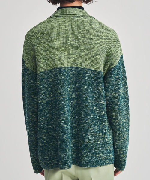 LiNoH（リノー）の「SLAB YARN KNIT JACKET（カーディガン/ボレロ・メンズ・グリーン・FREE）」の11枚目の写真