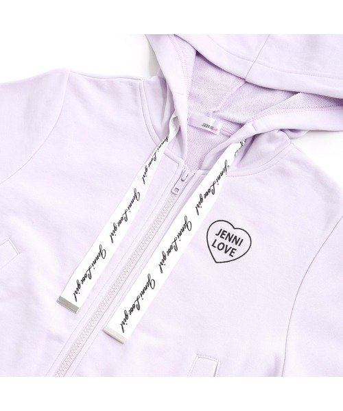 JENNI love(ジェニィラブ)の「ガーゼ裏毛ロゴリボンZIPパーカー(パーカー・キッズ・ブラック/ラベンダー/イエロー・130cm/140cm/150cm/160cm)」の16枚目の写真