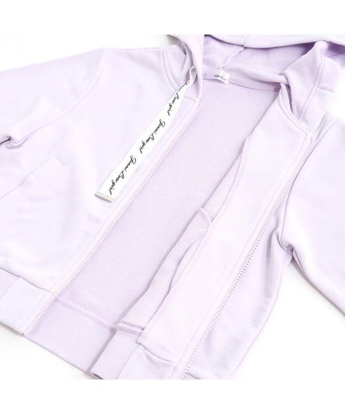 JENNI love(ジェニィラブ)の「ガーゼ裏毛ロゴリボンZIPパーカー(パーカー・キッズ・ブラック/ラベンダー/イエロー・130cm/140cm/150cm/160cm)」の18枚目の写真