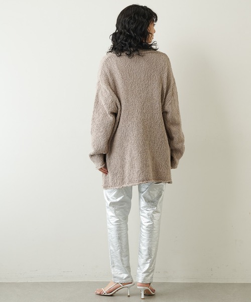 Whim Gazette(ウィムガゼット)の「コットンカーディガン(カーディガン/ボレロ・レディース・ホワイト/ライトグレー・FREE)」の8枚目の写真