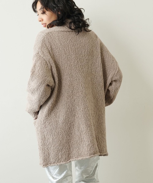 Whim Gazette(ウィムガゼット)の「コットンカーディガン(カーディガン/ボレロ・レディース・ホワイト/ライトグレー・FREE)」の7枚目の写真