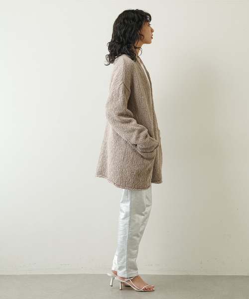 Whim Gazette(ウィムガゼット)の「コットンカーディガン(カーディガン/ボレロ・レディース・ホワイト/ライトグレー・FREE)」の11枚目の写真