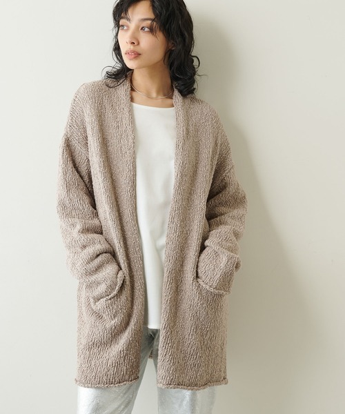 Whim Gazette(ウィムガゼット)の「コットンカーディガン(カーディガン/ボレロ・レディース・ホワイト/ライトグレー・FREE)」の14枚目の写真