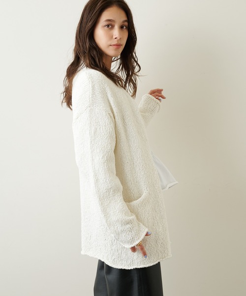 Whim Gazette(ウィムガゼット)の「コットンカーディガン(カーディガン/ボレロ・レディース・ホワイト/ライトグレー・FREE)」の22枚目の写真