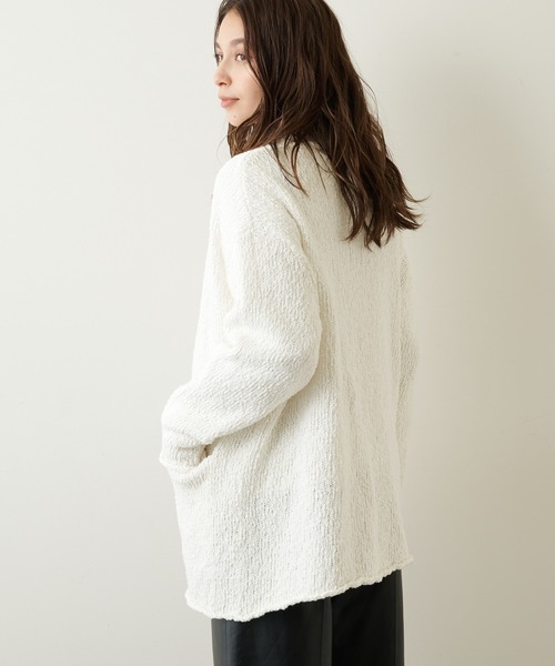 Whim Gazette(ウィムガゼット)の「コットンカーディガン(カーディガン/ボレロ・レディース・ホワイト/ライトグレー・FREE)」の18枚目の写真