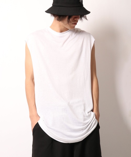 ByTheR（バイザアール）の「BYTHER 韓国ブランド バックプリントBigノースリーブＴシャツ（Tシャツ/カットソー・メンズ・ホワイト・FREE）」の2枚目の写真