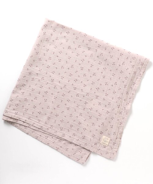 apres les cours（アプレレクール）の「ダブルガーゼ ケット（ブランケット・キッズ・キナリ/アイボリー/ピンク・FREE）」の3枚目の写真