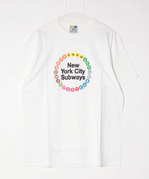 INNOCENT(イノセント)の「【T18】【NYC SUBWAY LINE/エヌワイシー サブウェイ ライン】MULTI CIRCLE ADULT TEE(Tシャツ/カットソー・レディース・ブラック/グレー/ホワイト・SMALL/MEDIUM/LARGE)」の2枚目の写真