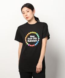 【T18】【NYC SUBWAY LINE/エヌワイシー サブウェイ ライン】MULTI CIRCLE ADULT TEE