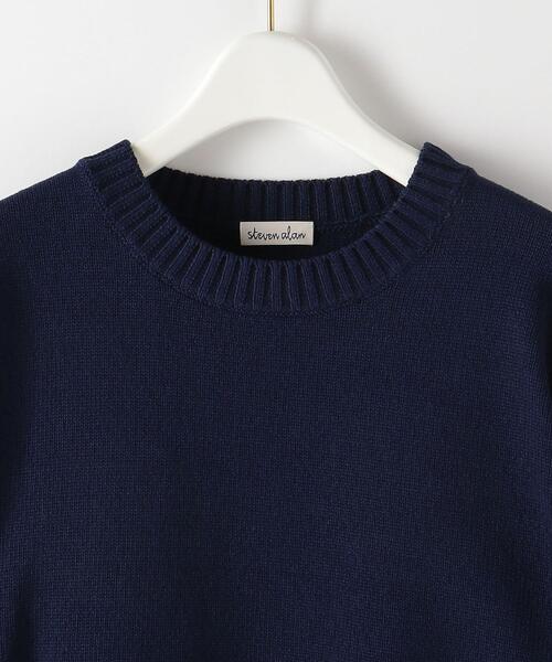 Steven Alan（スティーブンアラン）の「＜Steven Alan＞COTTON TAPE YARN HALF SLEEVE KNIT/ニット（ニット/セーター・レディース・オフホワイト/ケリー/ネイビー・FREE）」の11枚目の写真