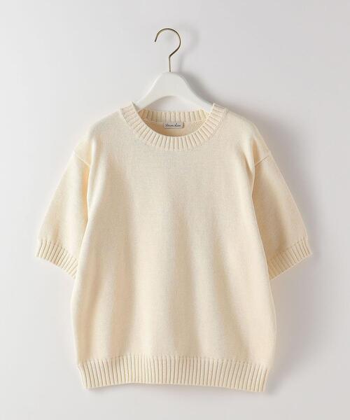Steven Alan（スティーブンアラン）の「＜Steven Alan＞COTTON TAPE YARN HALF SLEEVE KNIT/ニット（ニット/セーター・レディース・オフホワイト/ケリー/ネイビー・FREE）」の15枚目の写真