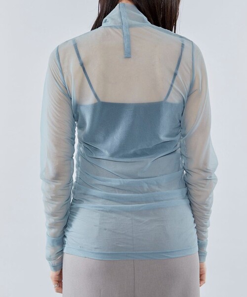 city(シティ)の「【CITY】シャーリングシアーTOPS(Tシャツ/カットソー・レディース・ライトブルー/ブラック/ライム・FREE)」の11枚目の写真