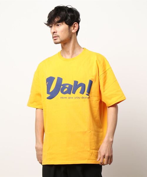 SPINNS（スピンズ）の「【ビッグシルエット】YAH! プリントデザインビッグTシャツ（Tシャツ/カットソー・メンズ・ホワイト/ブラック/グリーン/イエロー・ONESIZE）」の12枚目の写真