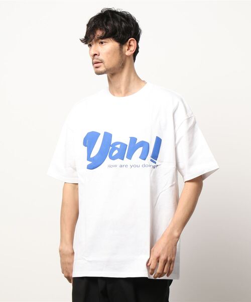 SPINNS（スピンズ）の「【ビッグシルエット】YAH! プリントデザインビッグTシャツ（Tシャツ/カットソー・メンズ・ホワイト/ブラック/グリーン/イエロー・ONESIZE）」の10枚目の写真