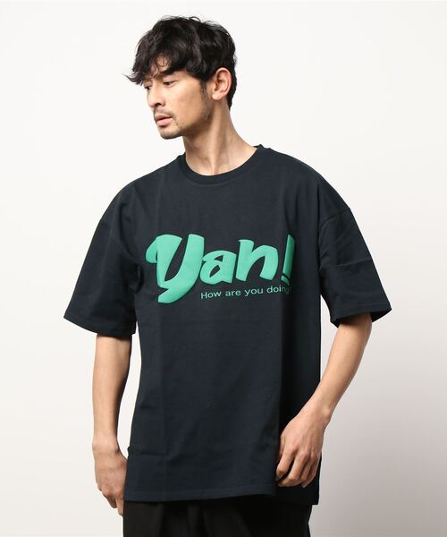 SPINNS（スピンズ）の「【ビッグシルエット】YAH! プリントデザインビッグTシャツ（Tシャツ/カットソー・メンズ・ホワイト/ブラック/グリーン/イエロー・ONESIZE）」の11枚目の写真