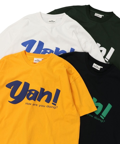 SPINNS（スピンズ）の「【ビッグシルエット】YAH! プリントデザインビッグTシャツ（Tシャツ/カットソー・メンズ・ホワイト/ブラック/グリーン/イエロー・ONESIZE）」の9枚目の写真