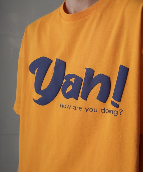 SPINNS（スピンズ）の「【ビッグシルエット】YAH! プリントデザインビッグTシャツ（Tシャツ/カットソー・メンズ・ホワイト/ブラック/グリーン/イエロー・ONESIZE）」の17枚目の写真