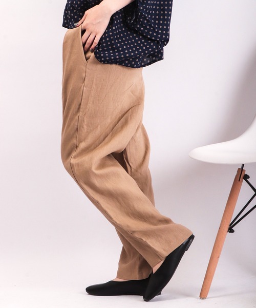 ubasoku（ウバソク）の「ubasoku 裏付タックテパードパンツ（その他パンツ・レディース・ベージュ/カーキ/ブラック/ブラック系その他・FREE）」の17枚目の写真