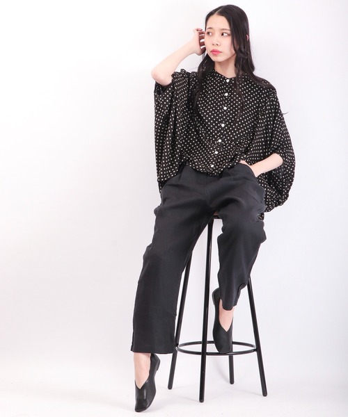 ubasoku（ウバソク）の「ubasoku 裏付タックテパードパンツ（その他パンツ・レディース・ベージュ/カーキ/ブラック/ブラック系その他・FREE）」の10枚目の写真