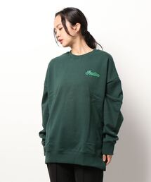 【Bl】【INDIAN】刺繍+フロッキー オーバーサイズトレーナー
