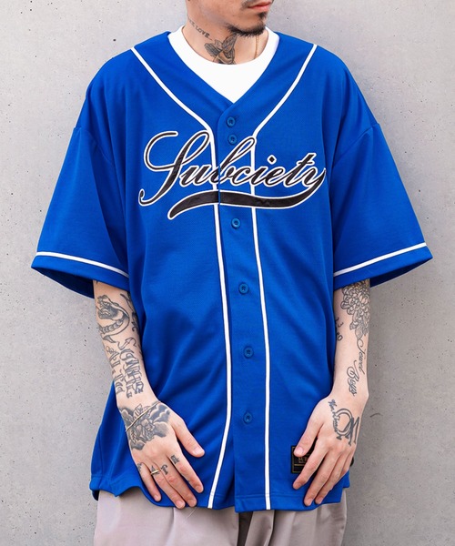 Subciety(サブサエティ)の「BASEBALL SHIRT(シャツ/ブラウス・メンズ・ブラック系その他/ブラック/ホワイト/ブルー・MEDIUM/X-LARGE/XX-LARGE/LARGE)」の14枚目の写真