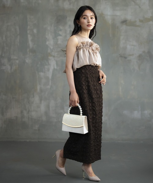 DRESS STAR(ドレス スター)の「パーティーバッグ パーティー バッグ スクエア 2way(クラッチバッグ・レディース・ベージュ/シルバー/ブラック・フリー)」の10枚目の写真