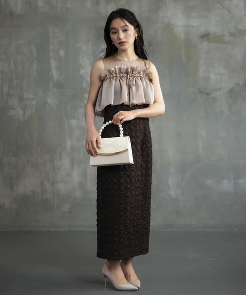 DRESS STAR(ドレス スター)の「パーティーバッグ パーティー バッグ スクエア 2way(クラッチバッグ・レディース・ベージュ/シルバー/ブラック・フリー)」の11枚目の写真