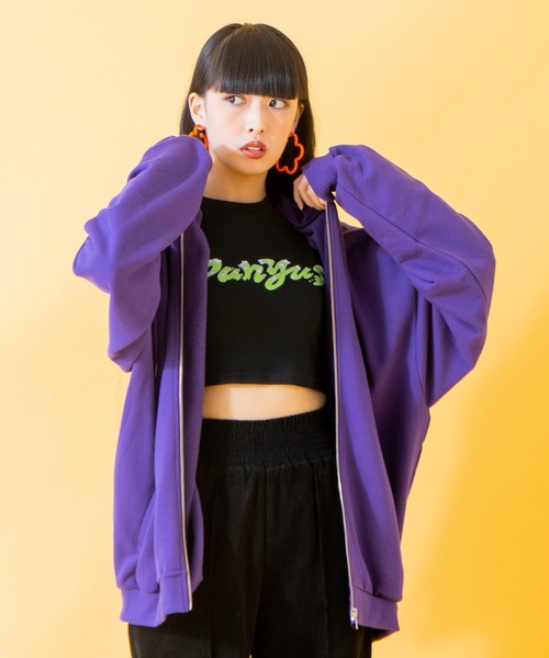 美品PUNYUS プニュズアノラックパーカー　ブラック PUNYUS（プニュズ）の「スーパービッグジップパーカー（パーカー