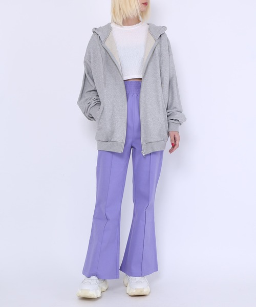 PUNYUS（プニュズ）の「スーパービッグジップパーカー（パーカー・レディース・杢グレー/ホワイト/グリーン/ブラック/ブルー/カーキ/パープル・3/2/4）」の22枚目の写真