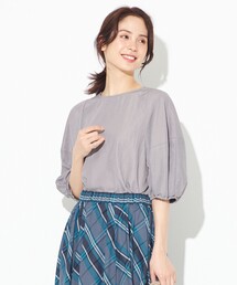 【洗える】ワッシャーボイルランタン ブラウス