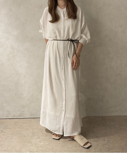 apres jour clair（アプレジュールクレア）の「【apres jour clair】２WAY袖ボリュームワンピース【ZOZOTOWN限定アイテム】（ワンピース・レディース・ベージュ/オフホワイト/アイボリー・X-LARGE/フリー）」の2枚目の写真