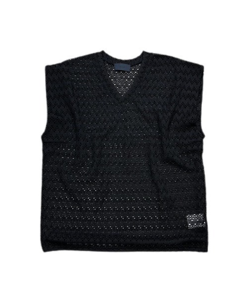 Chikashitsu +（チカシツプラス）の「【Chikashitsu +/チカシツプラス】design v neck vest/Vネックベスト 重ね着 レイヤード ベスト（ベスト・メンズ・ホワイト/ブラック/グリーン・ONE SIZE）」の14枚目の写真