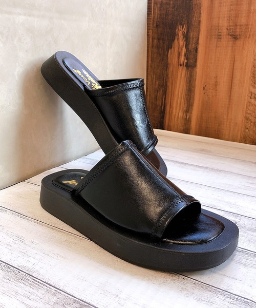 Noubel Voug Relax（ヌーベルヴォーグリラックス）の「厚底スライドサンダル（サンダル・レディース・ブラック/アイボリー・LL/3L/S/M/L）」の7枚目の写真