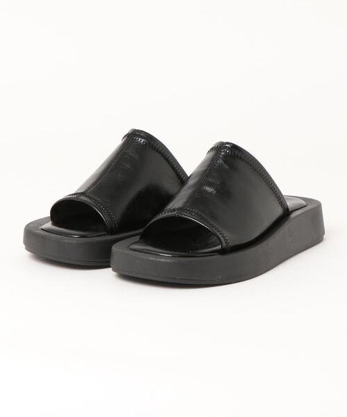 Noubel Voug Relax（ヌーベルヴォーグリラックス）の「厚底スライドサンダル（サンダル・レディース・ブラック/アイボリー・LL/3L/S/M/L）」の5枚目の写真