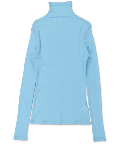 SPINNS（スピンズ）の「シアータートルネックカラーカットソー（Tシャツ/カットソー・レディース・ホワイト/ブラック/パープル/ピンク/ライム/ブルー/オレンジ/アイボリー・ONESIZE）」の5枚目の写真