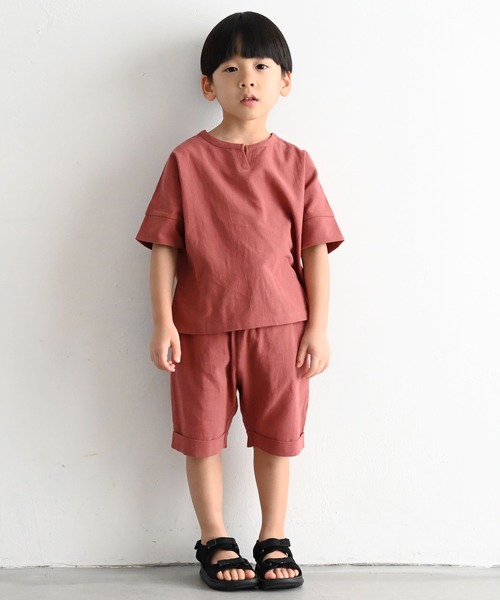 PUPPAPUPO(プッパプーポ)の「スキッパー Tシャツ(Tシャツ/カットソー・キッズ・グレイッシュベージュ/テラコッタ/ブラック・80/90/100/110/140/130/120)」の8枚目の写真