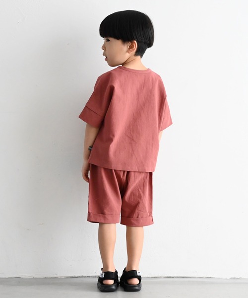 PUPPAPUPO(プッパプーポ)の「スキッパー Tシャツ(Tシャツ/カットソー・キッズ・グレイッシュベージュ/テラコッタ/ブラック・80/90/100/110/140/130/120)」の10枚目の写真