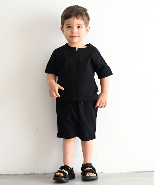 PUPPAPUPO(プッパプーポ)の「スキッパー Tシャツ(Tシャツ/カットソー・キッズ・グレイッシュベージュ/テラコッタ/ブラック・80/90/100/110/140/130/120)」の12枚目の写真