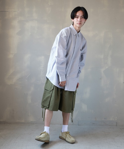 SPINNS(スピンズ)の「【ビッグシルエット】ワイド カーゴショートパンツ(その他パンツ・メンズ・ブラック/オフホワイト/オリーブ・M/L)」の3枚目の写真