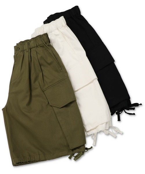 SPINNS(スピンズ)の「【ビッグシルエット】ワイド カーゴショートパンツ(その他パンツ・メンズ・ブラック/オフホワイト/オリーブ・M/L)」の7枚目の写真