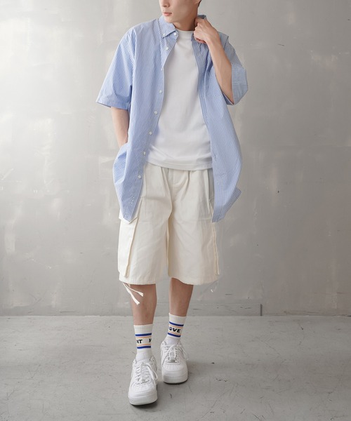 SPINNS(スピンズ)の「【ビッグシルエット】ワイド カーゴショートパンツ(その他パンツ・メンズ・ブラック/オフホワイト/オリーブ・M/L)」の11枚目の写真