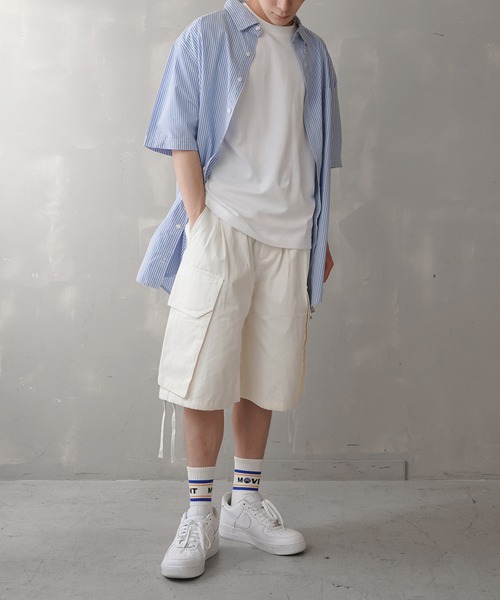 SPINNS(スピンズ)の「【ビッグシルエット】ワイド カーゴショートパンツ(その他パンツ・メンズ・ブラック/オフホワイト/オリーブ・M/L)」の18枚目の写真