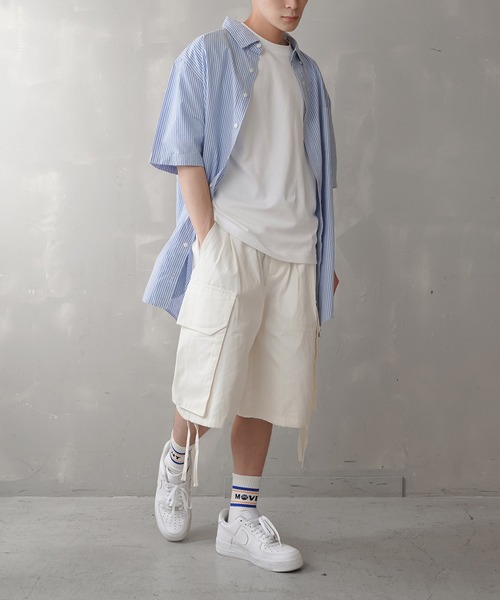 SPINNS(スピンズ)の「【ビッグシルエット】ワイド カーゴショートパンツ(その他パンツ・メンズ・ブラック/オフホワイト/オリーブ・M/L)」の19枚目の写真