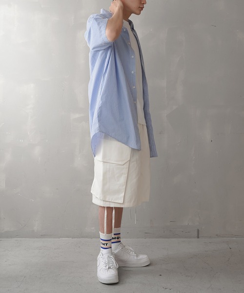 SPINNS(スピンズ)の「【ビッグシルエット】ワイド カーゴショートパンツ(その他パンツ・メンズ・ブラック/オフホワイト/オリーブ・M/L)」の20枚目の写真